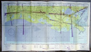 New Orleans Sectional Aeronautical Chart Map 1945 La