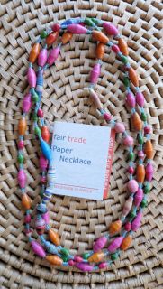 African Jewelry Paper Beads Necklace Kenya Fair Trade R