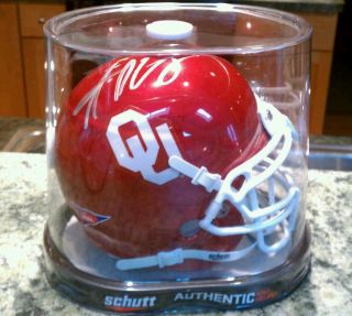   Helmet Univ of Oklahoma Autographed by Adrian Peterson w COA
