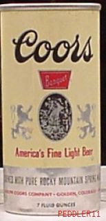 Coors 7 oz Red AA Beer Can Adolph Golden Colorado 22UR