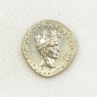   replica of roman empire augustus and agrippa silver denarius