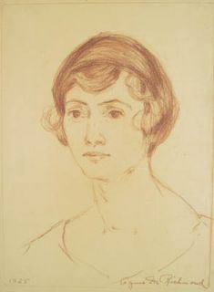 Agnes M Richmond Original Drawing Portrait 1920s Listed