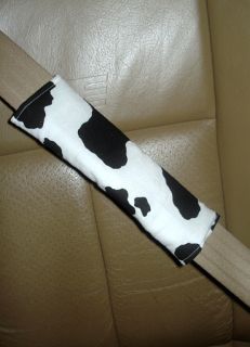 Toddler Adult Car Seat Belt Strap Cover Cow Print