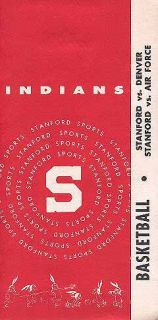 BASKETBALL PROGRAM 1967 STANFORD INDIANS VS AIR FORCE & DENVER