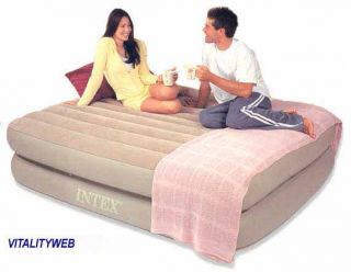Inflatable Queen Size Bed Air Mattress Blow Up w Pump
