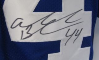 Ahmad Bradshaw Autographed New York Giants Custom Blue Jersey JSA 