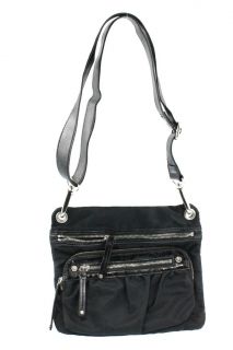 Etienne Aigner Black Adjustable Strap Crossbody Handbag Small BHFO 