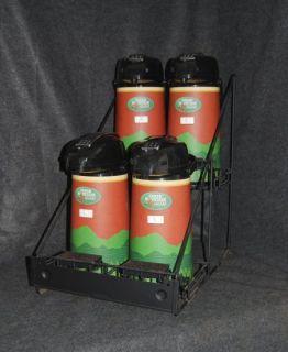 Lot of 4 Kenco 2 2 Liter Airpots with Wire Display Rack
