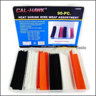 90 PC Heat Shrink Tubing Wire Wrap Assortment Bundling Electrical 