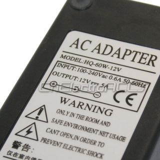 12V 5A AC Adapter Power Supply for LCD Monitor TV Cord