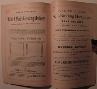   Hoosick Falls NY Farm Equipment Agriculture Machinery Catalog 1878