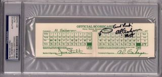 RARE Al Geiberger Signed Scorecard Mr 59 1966 PGA PSA