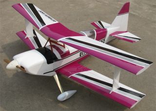   Bipe 120 55 Nitro Electric R/C RC Airplane Plane Biplane Purple ARF