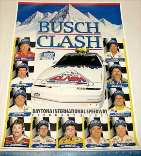 1987 Dale Earnhardt Alan Kulwicki Tim Richmond poster Pontiac Trans Am 