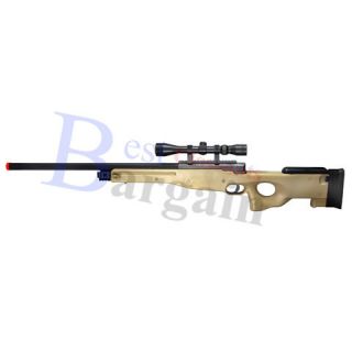 TSD SD96 L96 APS Type96 AccuShot Airsoft Gun Sniper Rifle Tan +Scope 