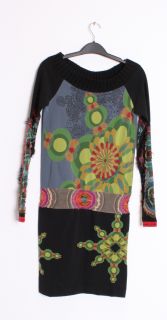 Desigual Womens Top Alanna Graphic Contrast Print Tunic Dress 2712881 