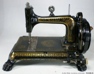 Historische Nähmaschine 1880 A H Curjel KUK Sewing Machine Macchina 