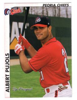 2000 Albert Pujols Multi AS Midwest Top Prospects #20 Peoria Chiefs 