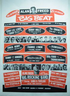 Alan Freed Big Beat Early Rock Poster Vintage Reprint