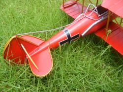 Metal Germany Red Baron Military Fighter Airplanes Model Vintage Hand 