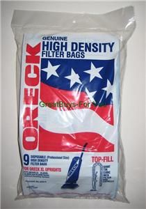 Genuine Oreck XL Upright Vacuum Cleaner Bags PK80009