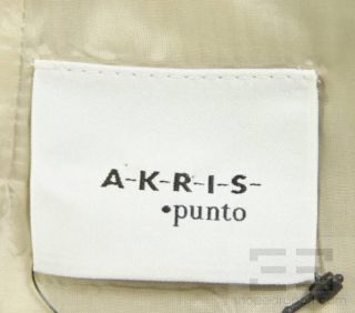 AKRIS Punto Seamed Beige Sleeveless Dress Size 12