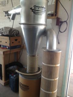 oneida air system cyclone vacuum 2.5hp (excellent condition) dust 