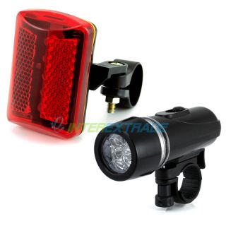 Bicycle Bike Head Rear Tail Alarm LED Flash Light Lamp