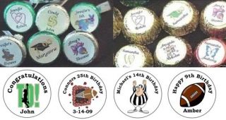 108 Football Birthday Candy Kiss Labels Favors Kisses