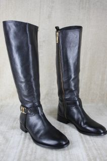 Tory Burch Alessandra Black Leather Tall Riding Boots Size 6 $5495 New 