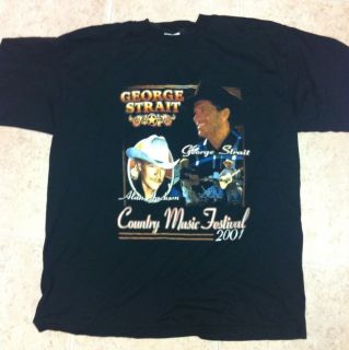 2001 George Strait Alan Jackson Country Music Festival Concert Shirt 