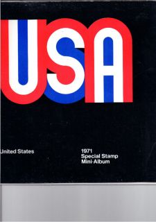   Corner Bend 1971 Special Stamp Mini Album w Complete Year Set