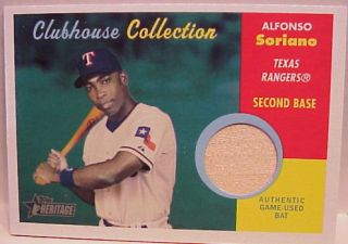 2006 Topps Heritage Alfonso Soriano Rangers Bat Card