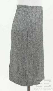 Alexander McQueen Black & White Herringbone Skirt Size 44 NEW