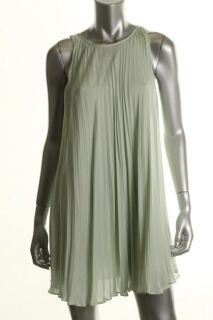 Alexandra Grecco New Green Pleated Sleeveless Tent Cocktail Dress M 