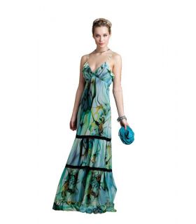 Alberto Makali 55954 Green Printed Long Summer Dress Size s M L XL New 