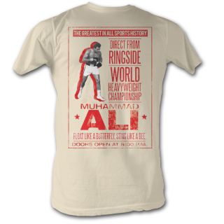 Licensed Muhammad Ali Direct from Ringside Poster Adult Shirt s 2XL 