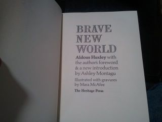 Brave New World by Aldous Huxley Heritage Press edition copyright 1974 