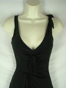  XS Rebecca Taylor Black Silk Jersey Dress Ruffle Aline 2/4 Womens 1193