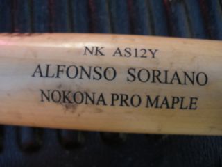 Alfonso Soriano Baseball Bat Nokona Pro Maple