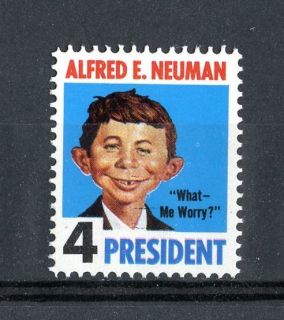Alfred E Newman 1964 Mad Magazine Novelity Stamp MNH