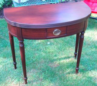   MAHOGANY SIGNED BAKER SHOP MARK ALLEGAN 1920 30S GAME TABLE CONSOLE NR