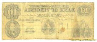 Trans Alleghany Bank of Virginia Ten Dollar Note Jeffersonville VA 