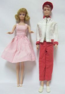Vintage Original Midge and Allan Dolls Barbies Friends