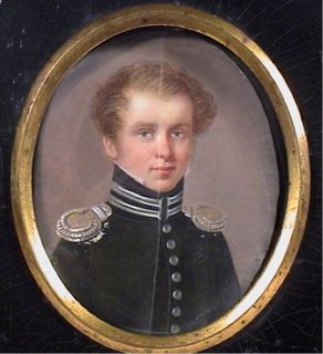 Russian 1810s Miniature Portrait of Baron Von Budberg