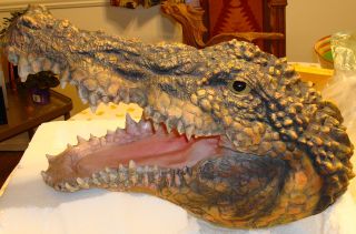New Crocodile/Alligator Head Bird Feeder Huge~ 18 Yard Art Lawn Gator 