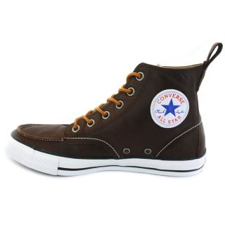 Converse All Star Classic Boot Half Cab Leather Boots Chocolate White 