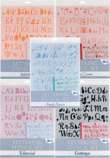   4pc 1 3 8 Lettering Stencil Set Scrapbook Alphabet Template