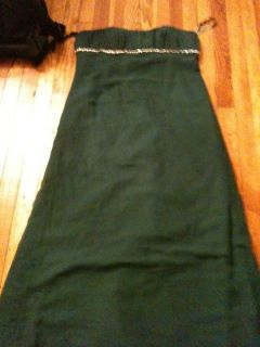 Alfred Angelo Bridesmaid Dress Hunter Green 16W Strapless