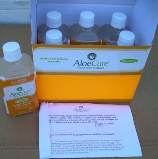 ALOECURE pure aloe juice natural flavor case of (6) 500 ml bottles 